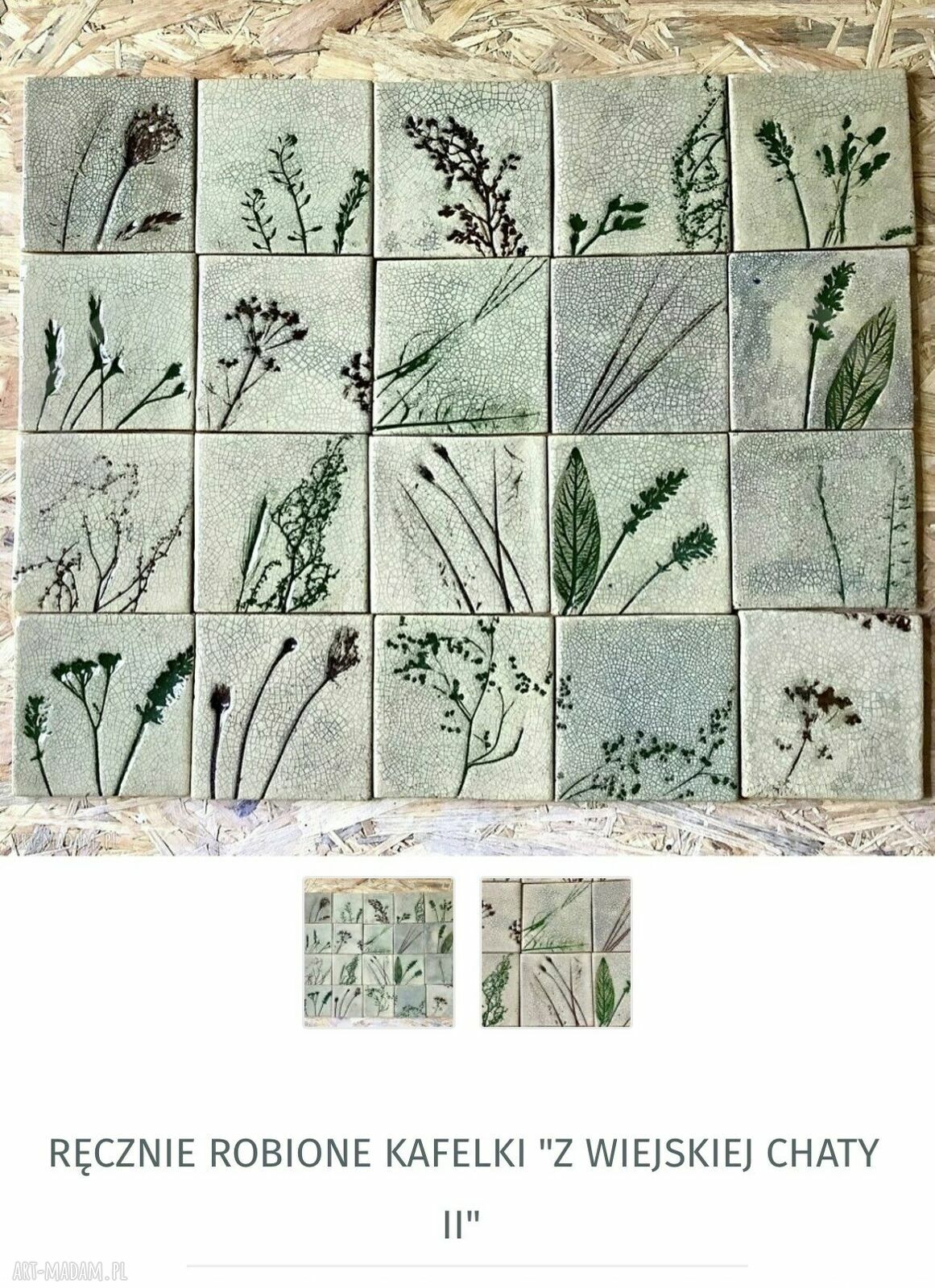 Ręcznie robione kafelki ceramiczne „Z wiejskiej chaty”