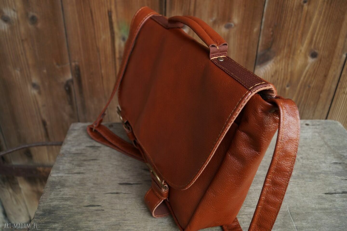 Zamówienie indywidualne: skórzana laptopówka na laptopa - brązowa teczka handmade