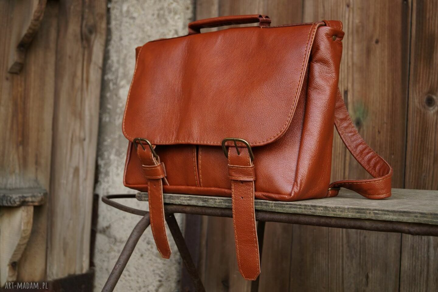 Zamówienie indywidualne: skórzana laptopówka na laptopa - brązowa teczka handmade
