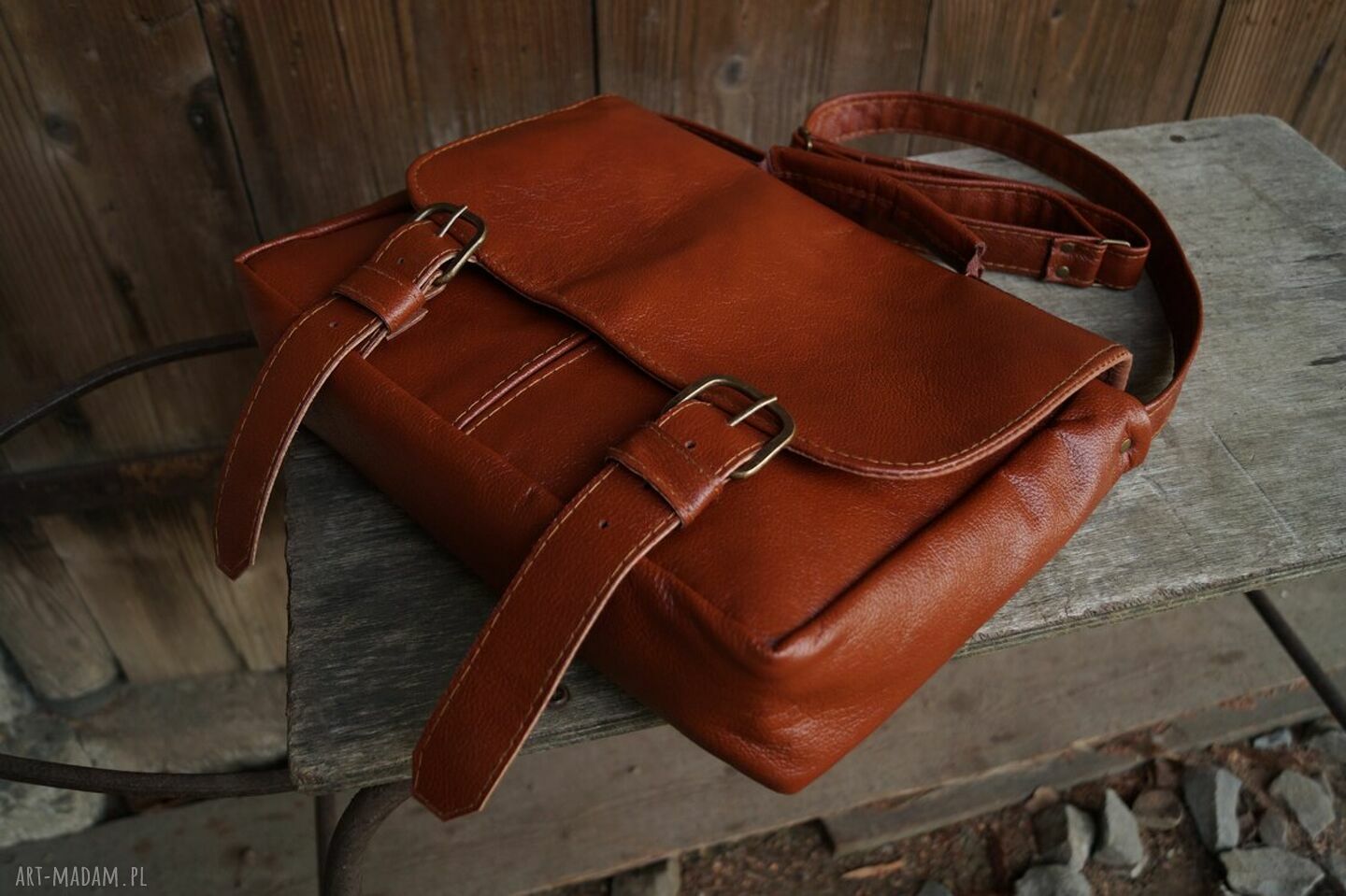Zamówienie indywidualne: skórzana laptopówka na laptopa - brązowa teczka handmade