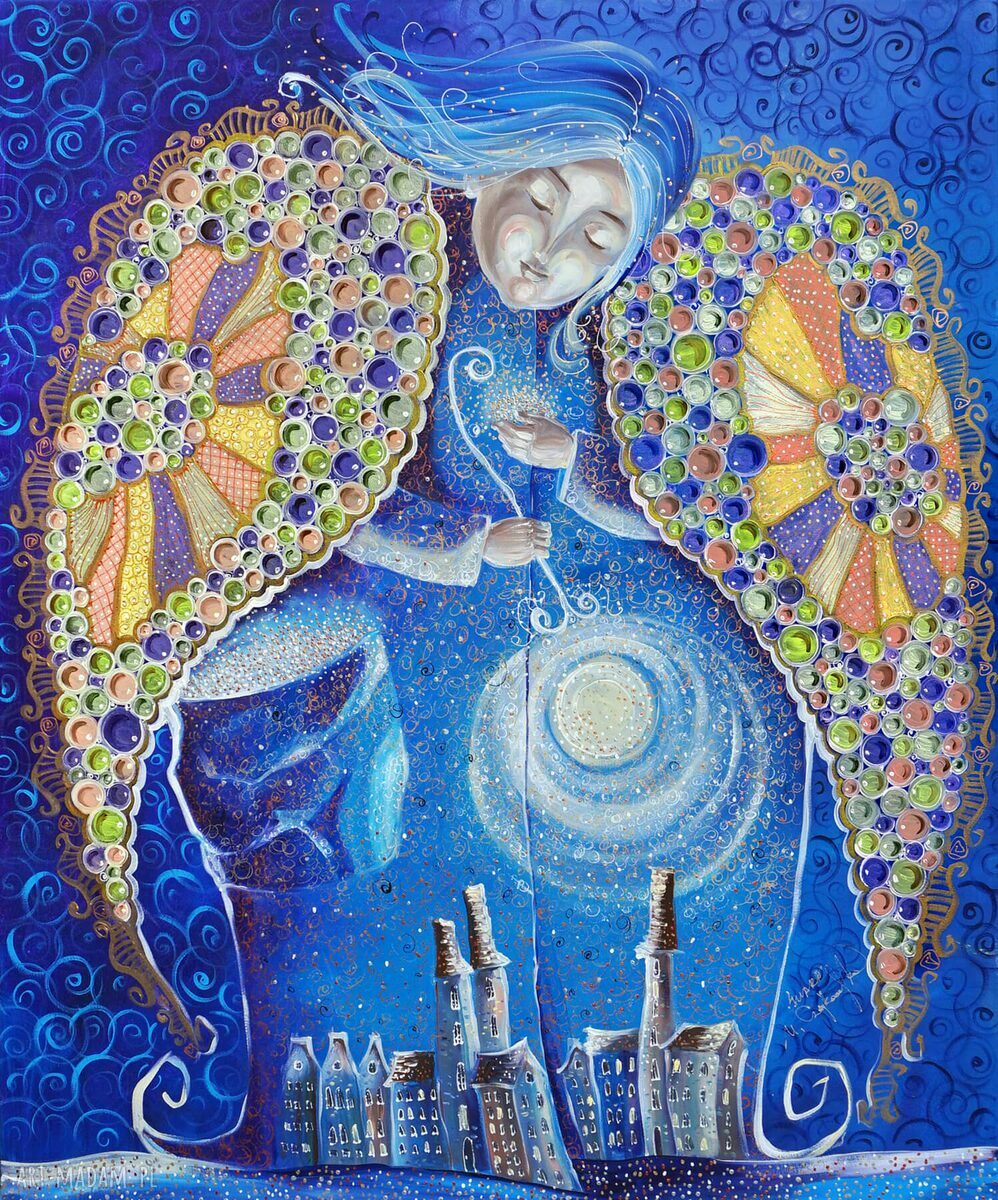Anioł Gwiazd - Stróż Miłości: giclee na płótnie canvas