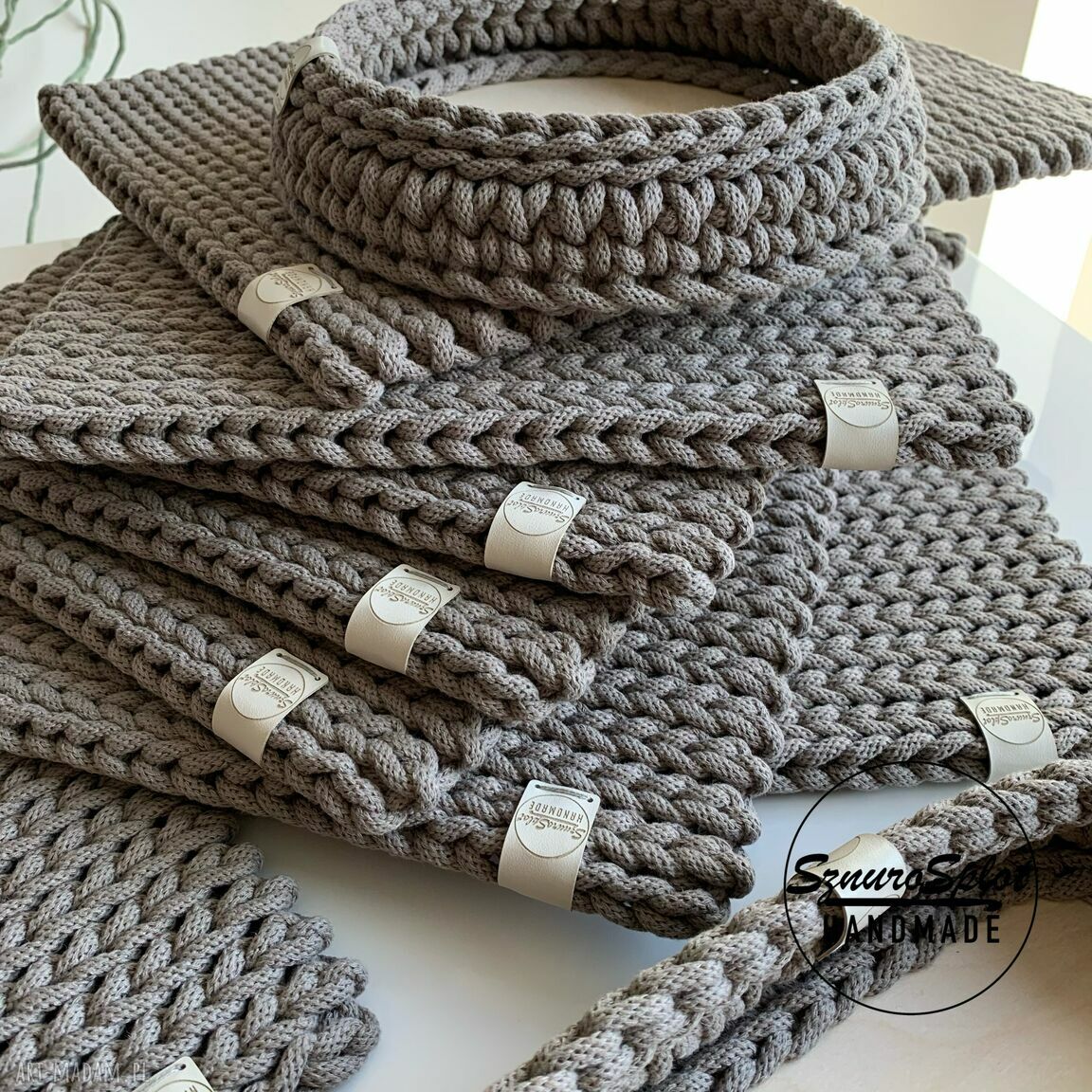 Zamówienie personalizowane - podkładki ze sznurka bawełnianego na stół (handmade)