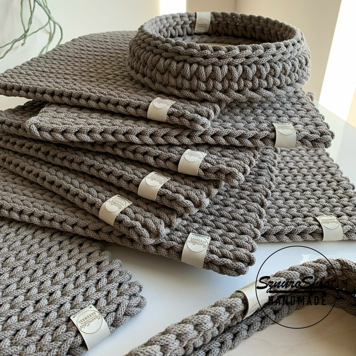 Zamówienie personalizowane - podkładki ze sznurka bawełnianego na stół (handmade)