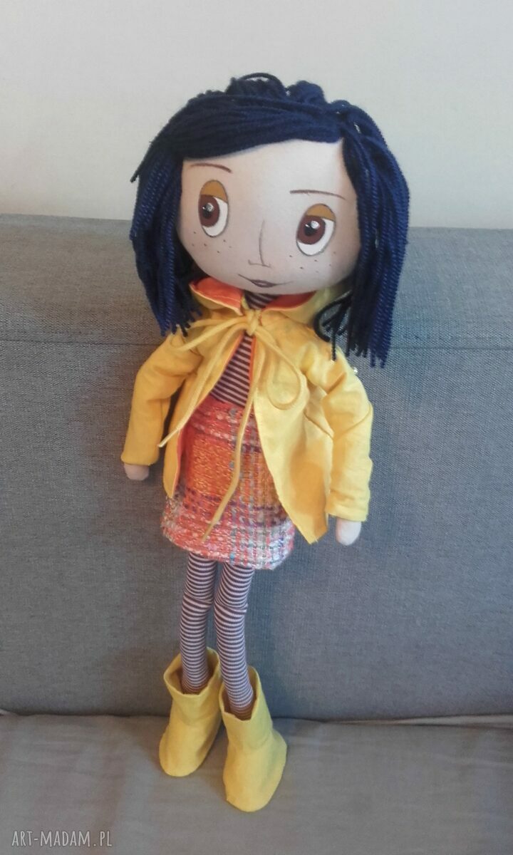 Koralina - lalka szmaciana ręcznie robiona (ok. 45 cm)