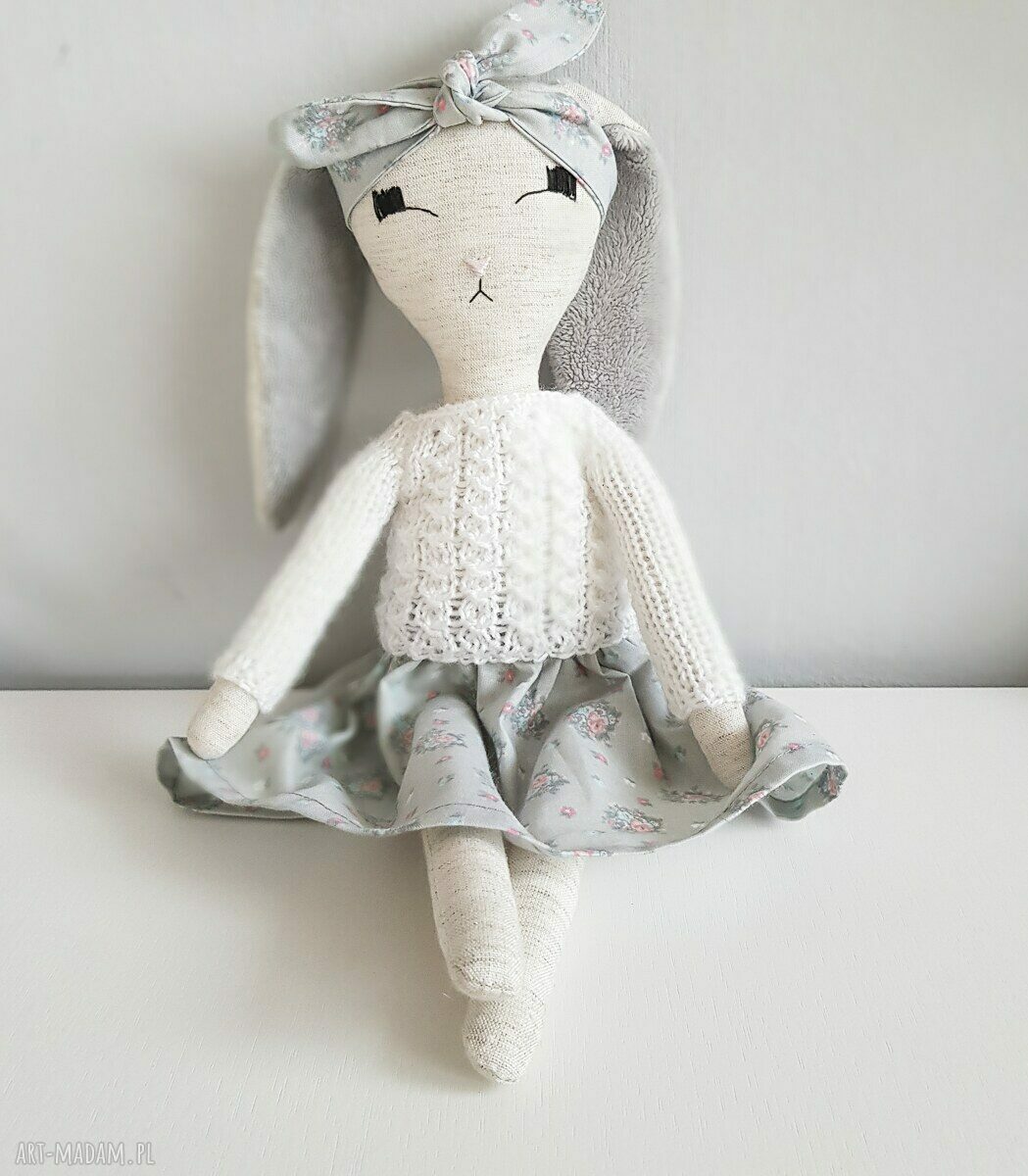 Zestaw 3 lalek królików Tilda - ręcznie szyte, ok. 40 cm, na prezent