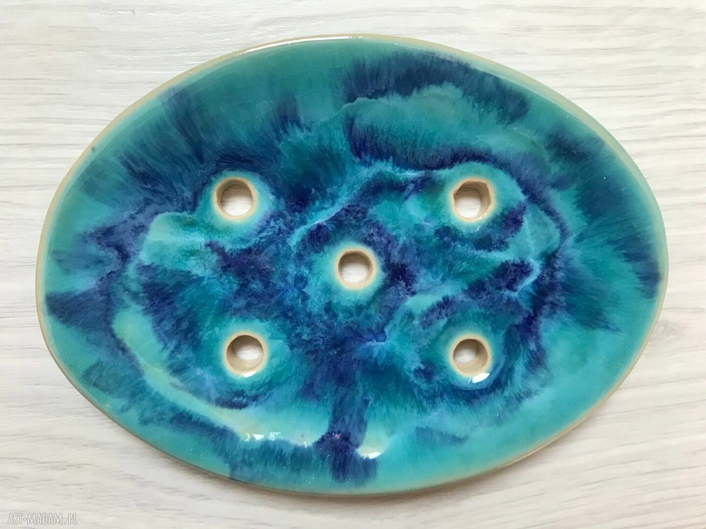 Ręcznie robione ceramiczne mydelniczki - zestaw 2 szt.