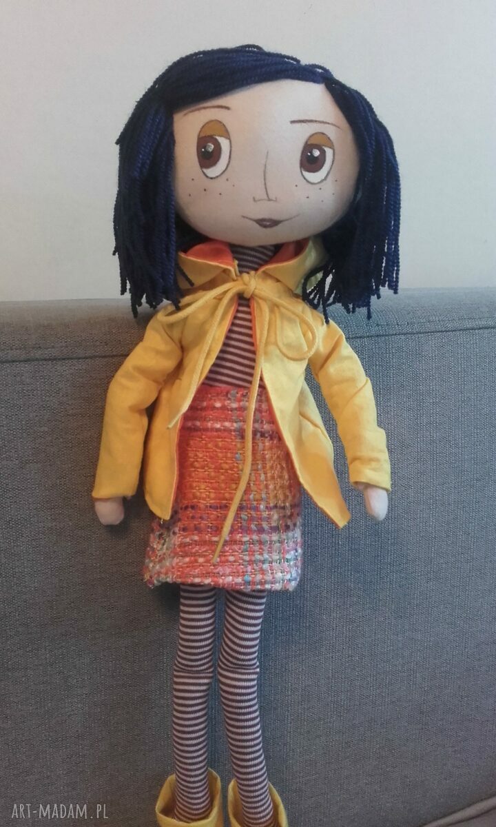 Koralina - lalka szmaciana ręcznie robiona (ok. 45 cm)