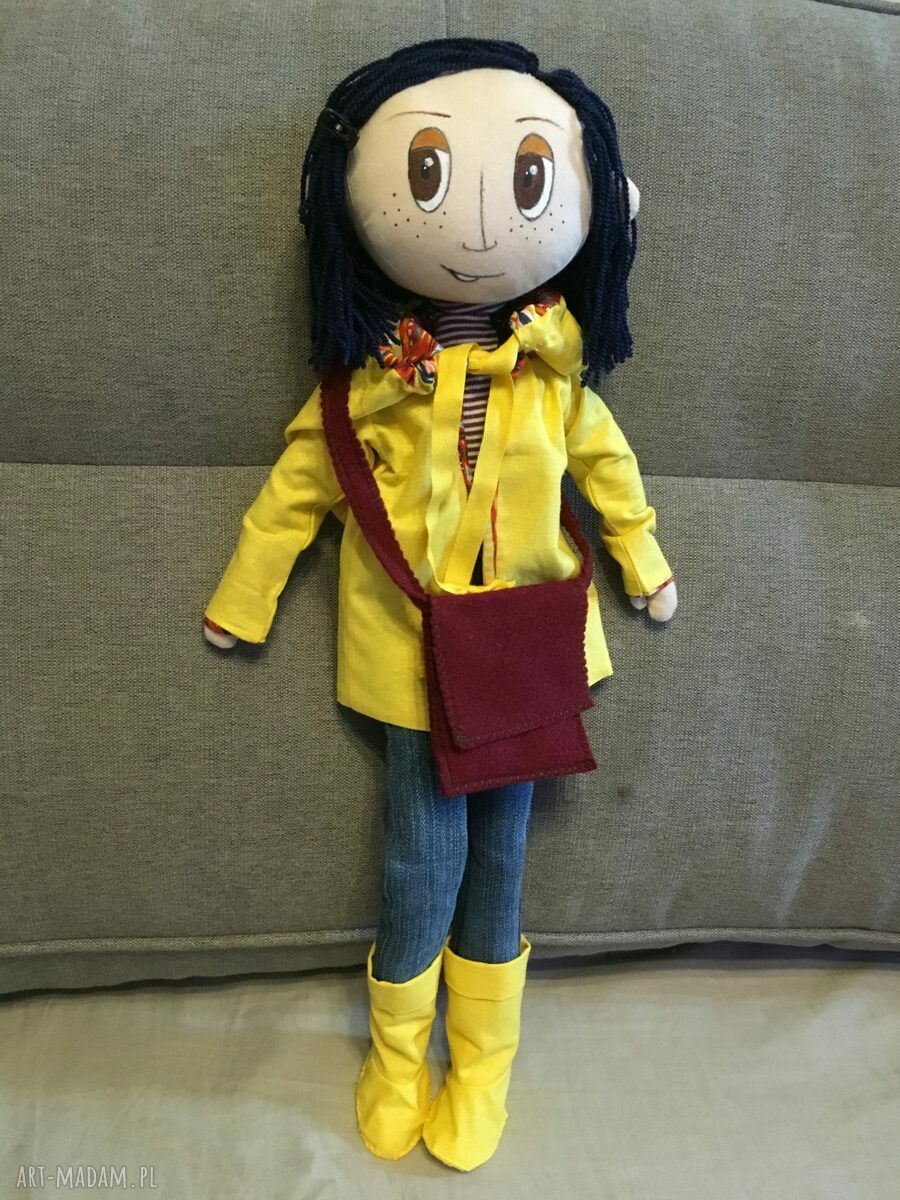 Lalka szmaciana Koralina - prezent handmade na zamówienie, ok. 45 cm