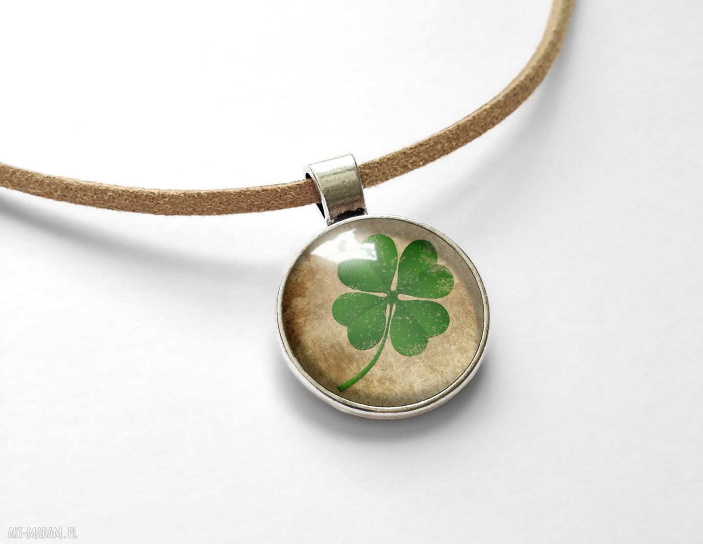 naszyjniki: Czterolistna koniczynka Choker Ręcznie zrobione