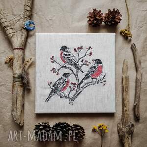 obrazek haftowany rudziki zapetlona nitka - zapętlona nitka, natura las góry