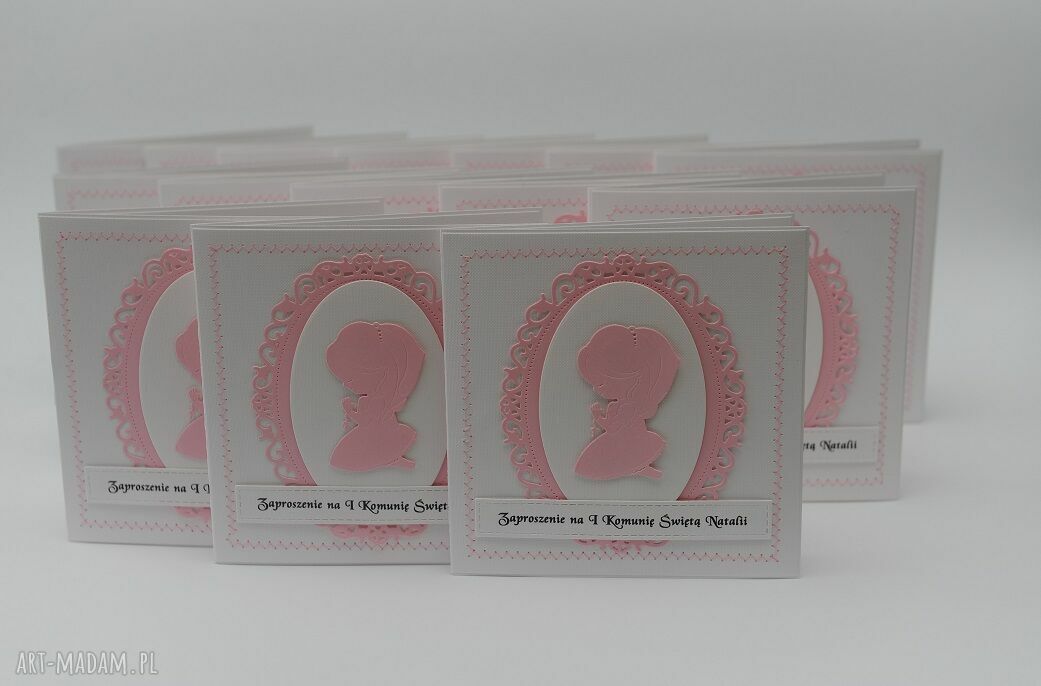 Zaproszenia na Pierwszą Komunię Świętą - personalizowane 15x15 cm