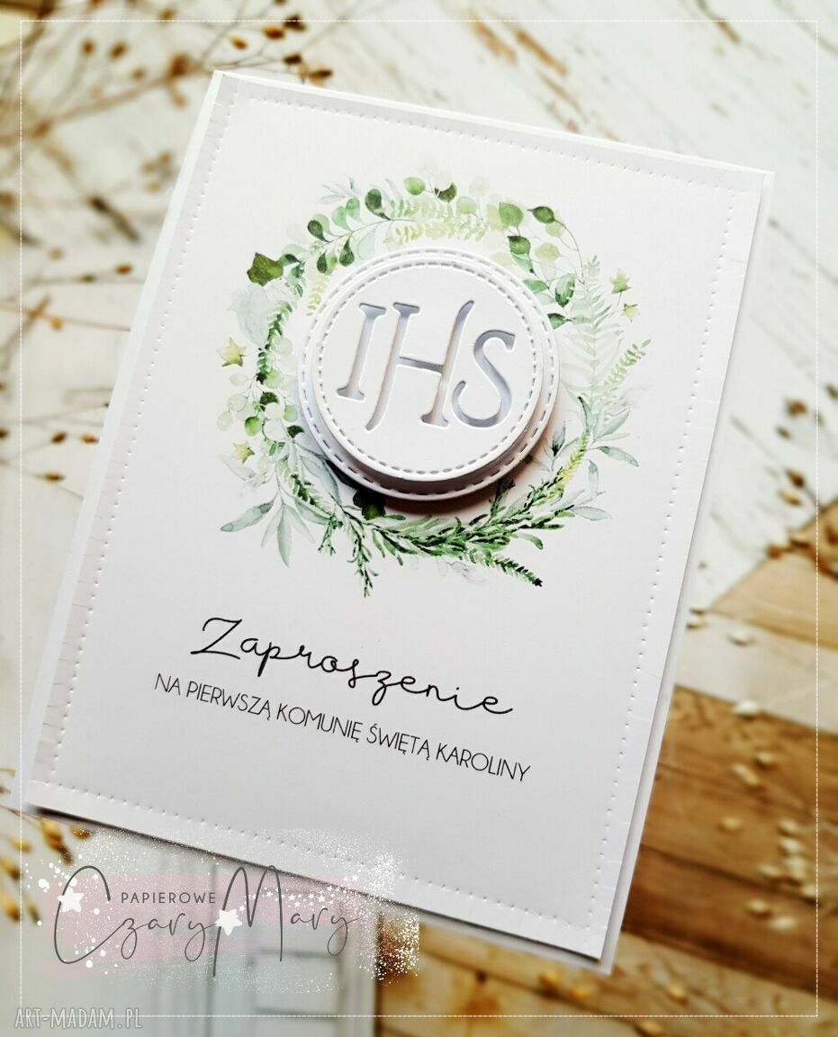 Zaproszenie na Komunię Świętą wzór 29 - personalizowane i eleganckie