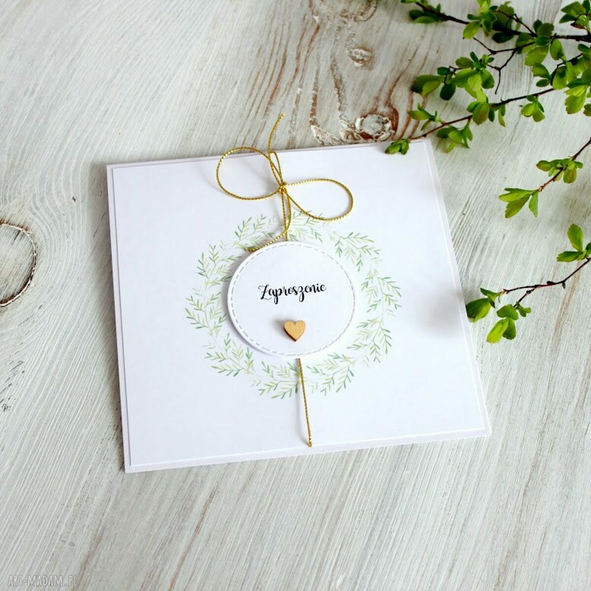 upominek na święta: Zaproszenie chrzest komunia roczek ręcznie robione