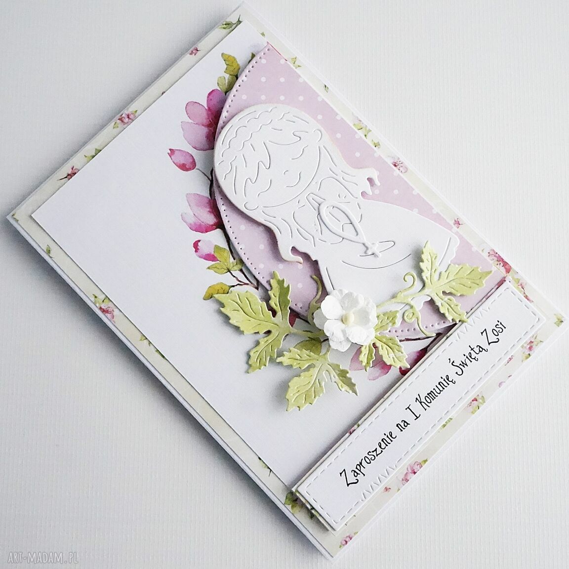 zaproszenie: Zaproszenie na I Komunię Św - ZK47 Ręczne wykonanie