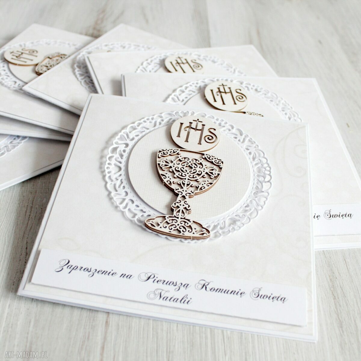 świąteczny prezent! Komplet sztuk zaproszeń komunię świętą