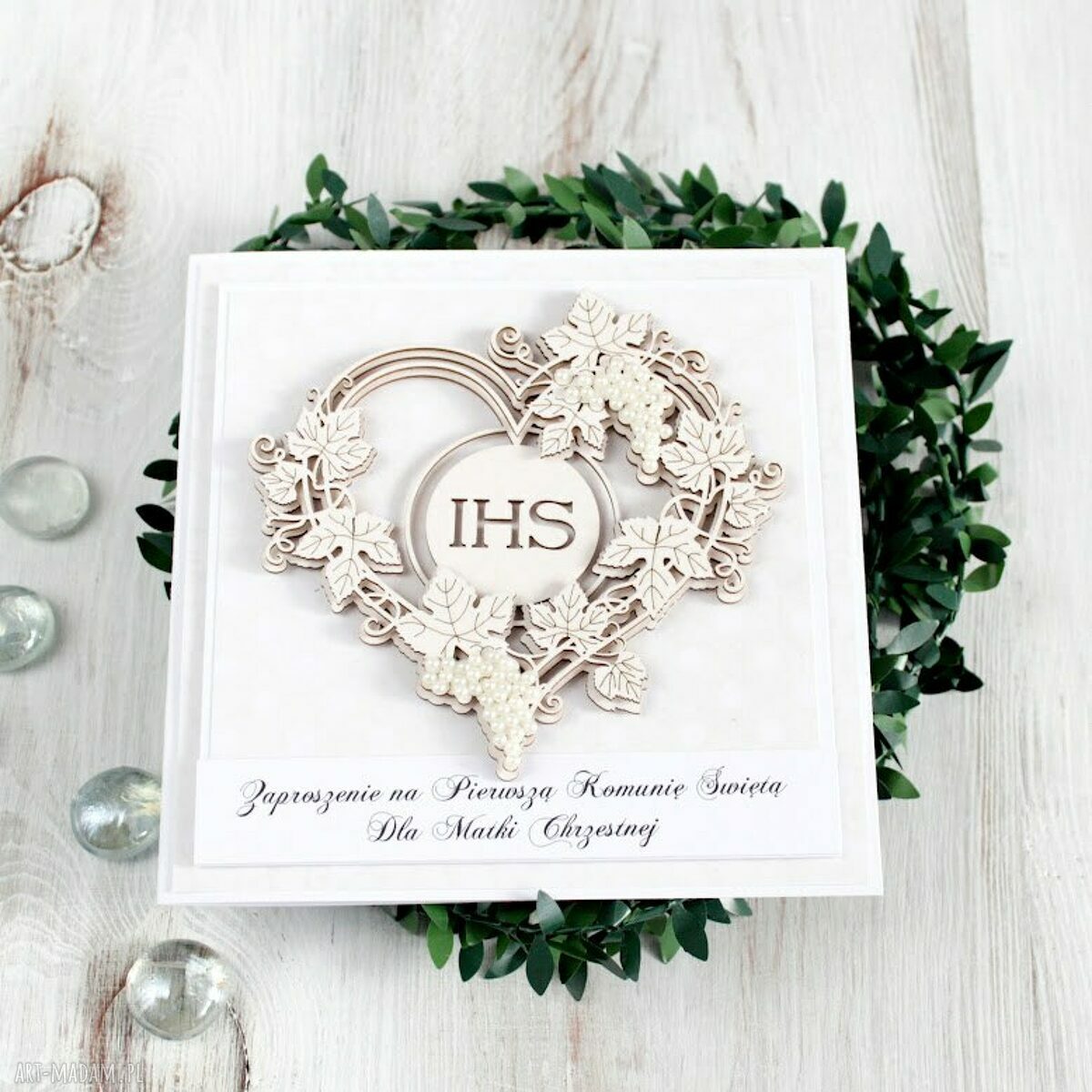 święta upominek. Zaproszenie komunię komplet szt