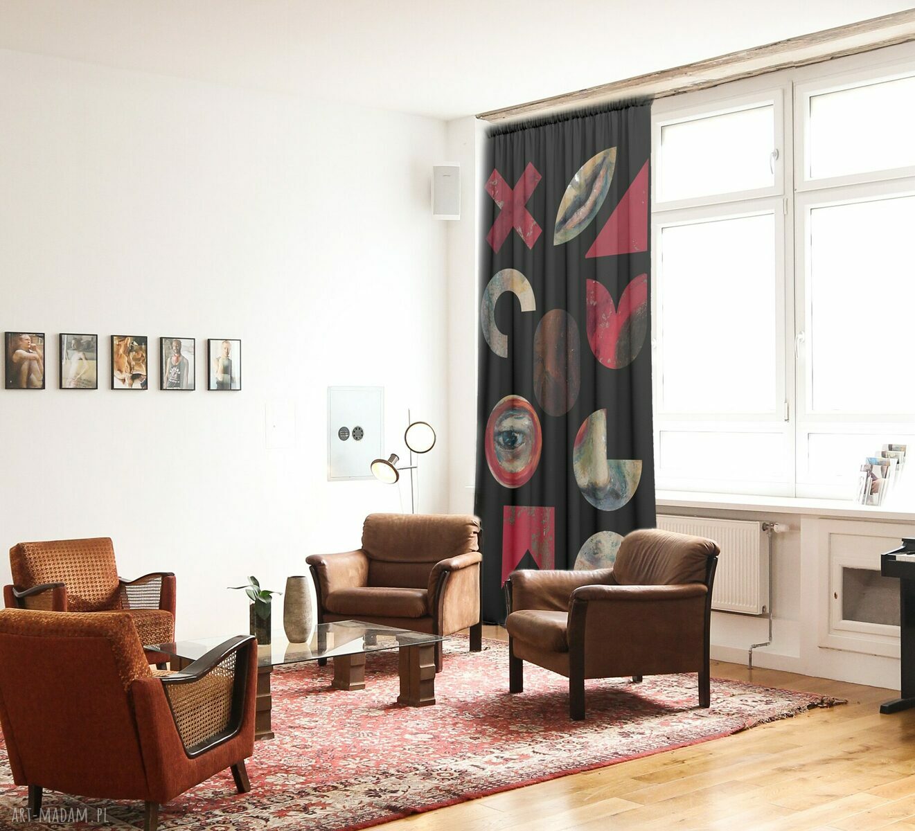 Zasłony welurowe Bauhaus - zaciemniające, na karnisz i szyny, szyte na wymiar