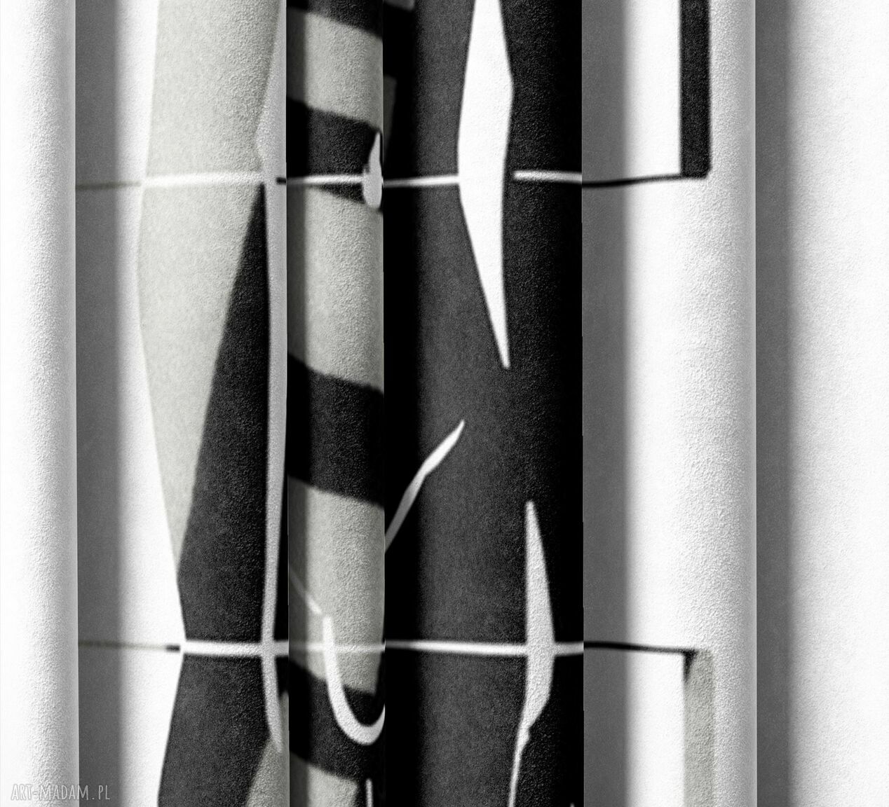 Zasłony artystyczne Shapes - komplet 2 szt zaciemniające z nadrukiem