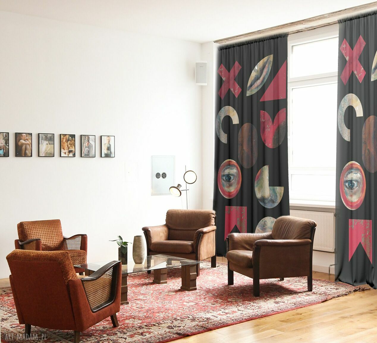 Zasłony welurowe Bauhaus - zaciemniające, na karnisz i szyny, szyte na wymiar