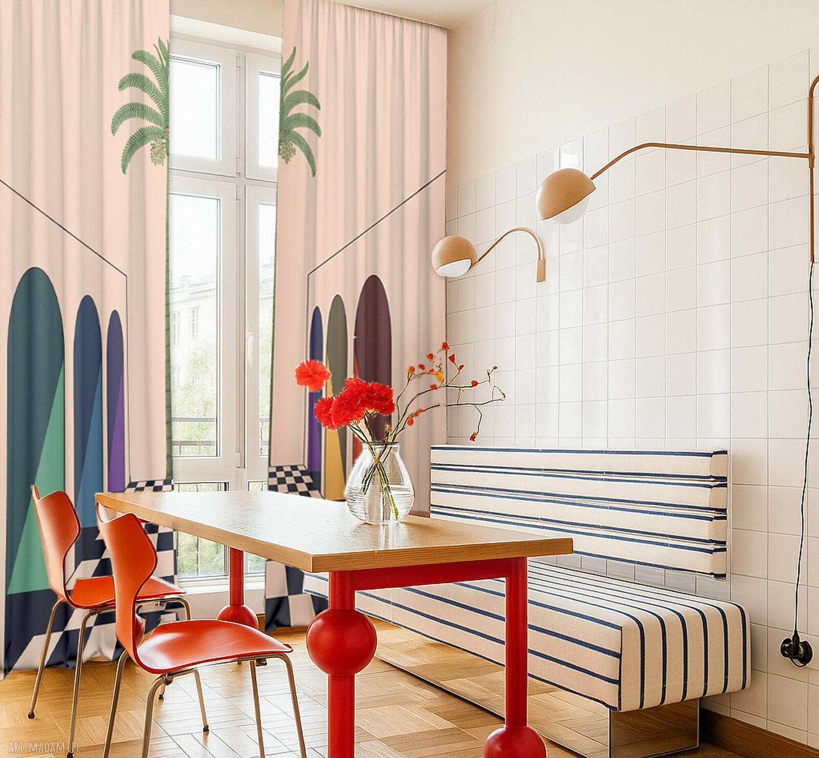 Zasłony „Riad” - marokański geometryczny wzór na wymiar