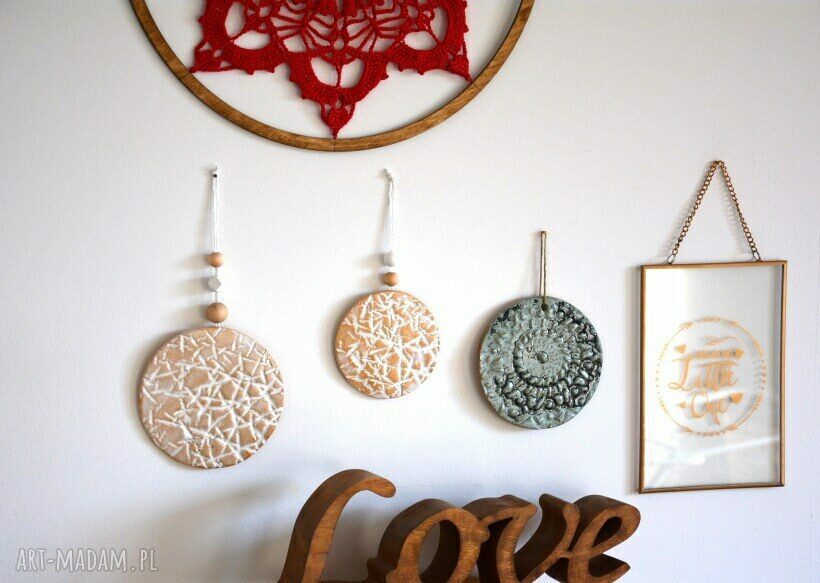 2 ceramiczne wisiory - wisior na prezent od art-Madam.pl