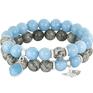 bransoletki jadeit azure jade with grey jasper