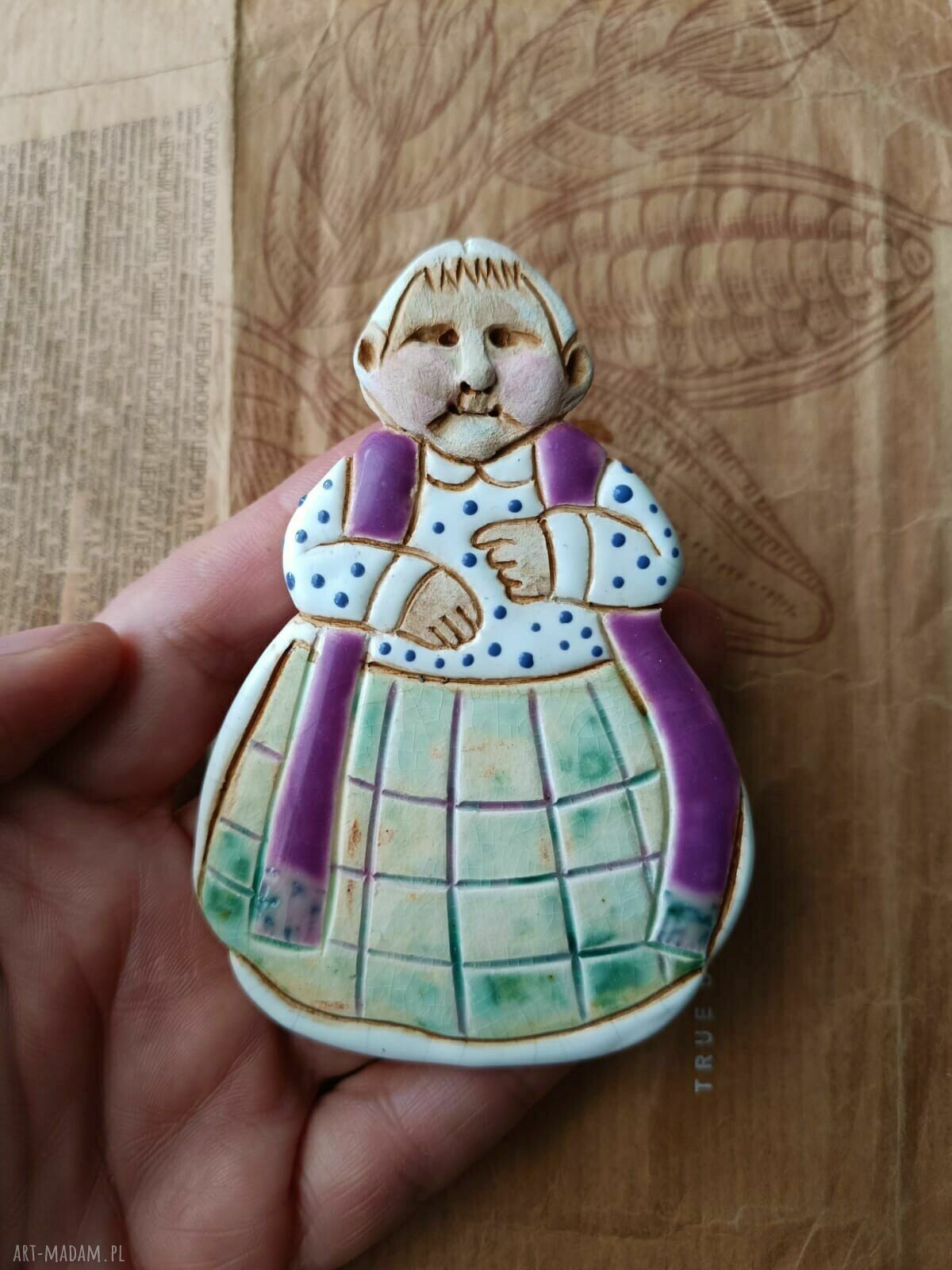 Ceramiczna zawieszka „Babcia” na drzwi do pokoju