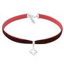 ręcznie wykonane naszyjniki choker burgundy velvet