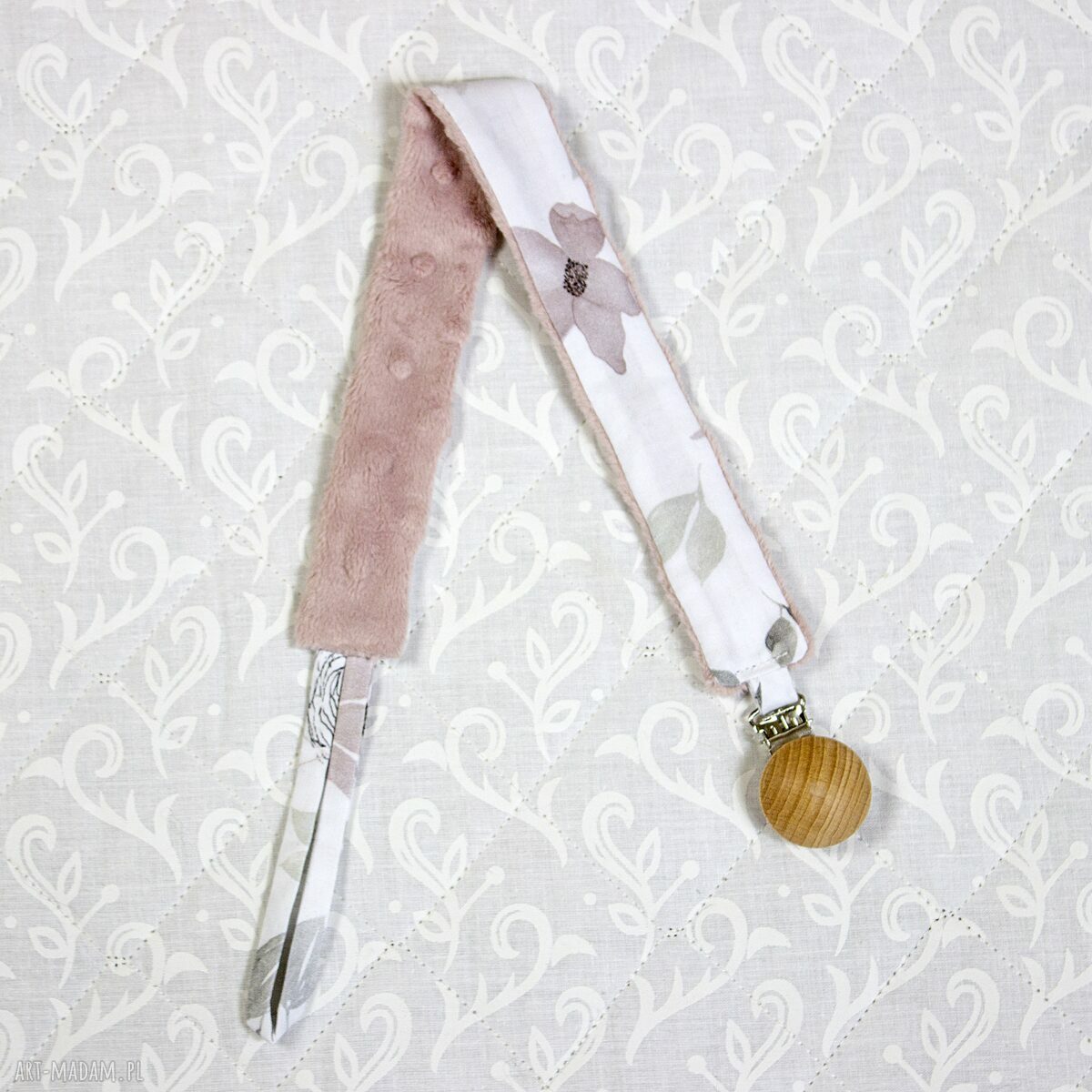 ZAWIESZKA DO GRYZAKA LUB SMOCZKA Magnolie Sepia Rose