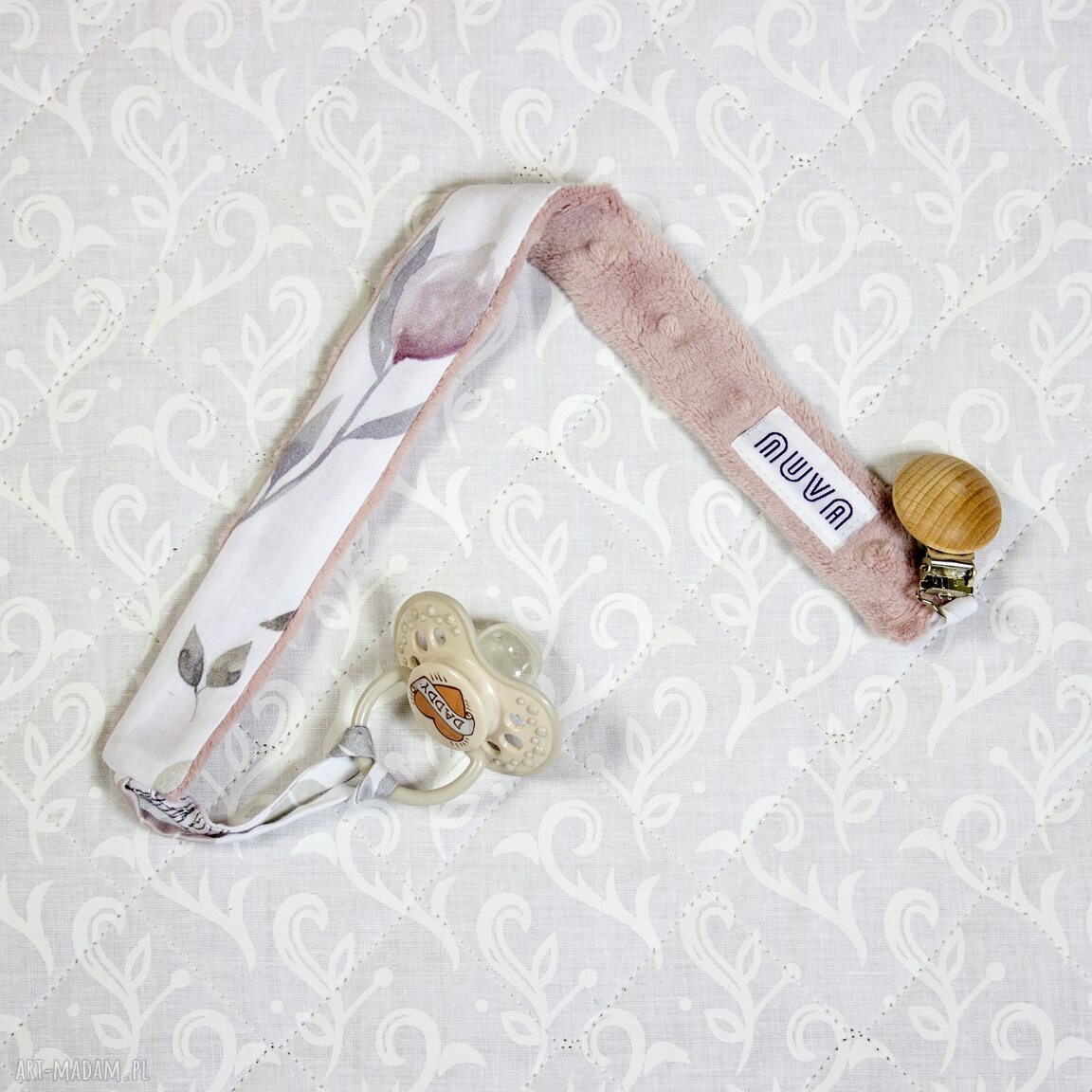 ZAWIESZKA DO GRYZAKA LUB SMOCZKA Magnolie Sepia Rose