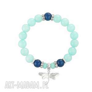 dragonfly - mint & navy blue