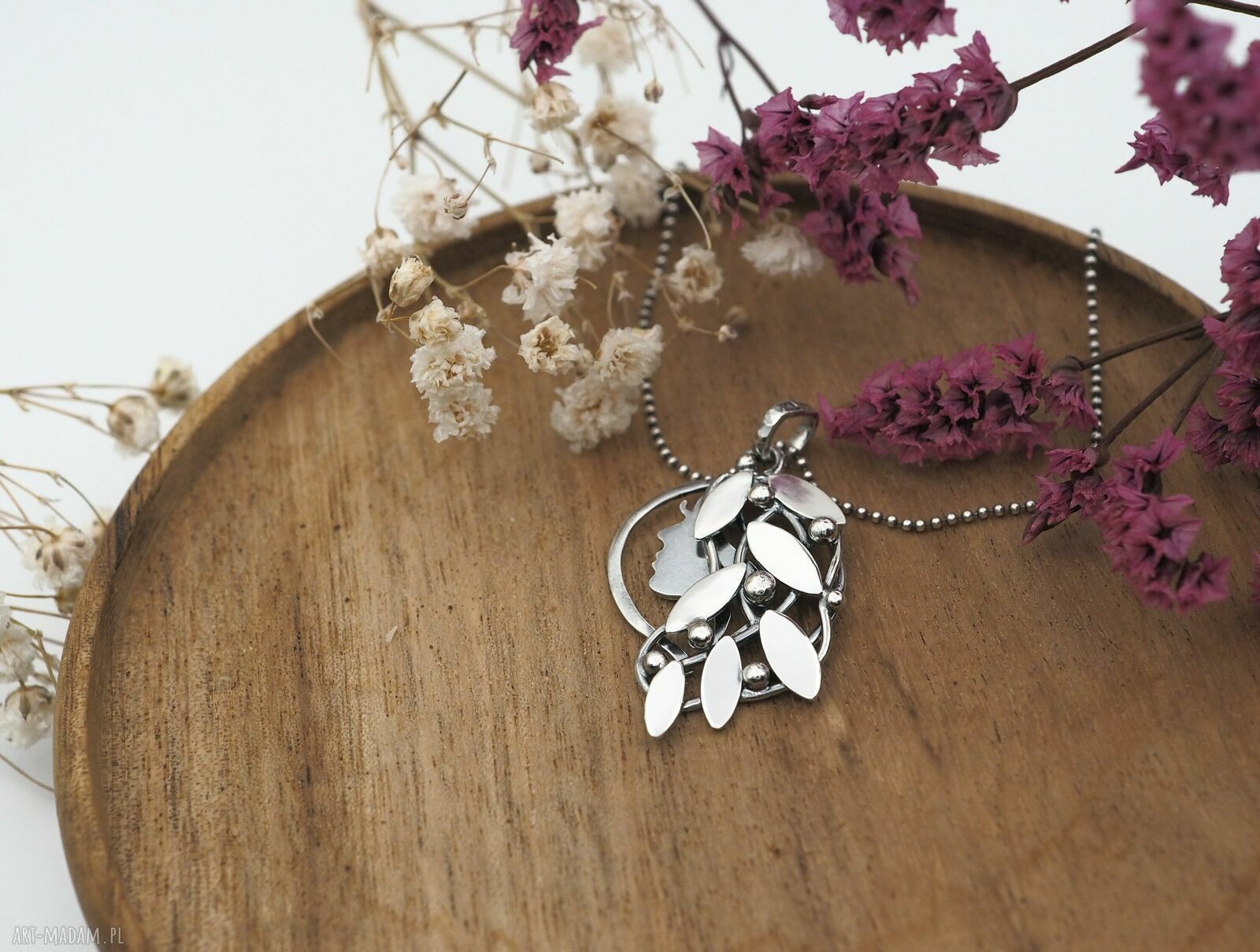 Zawieszka Leśna Driada I - srebrny wisiorek handmade 0,925