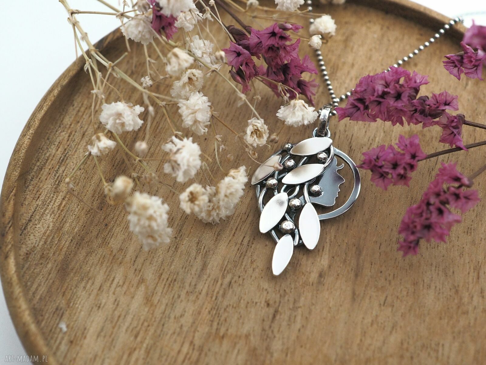 Zawieszka leśna driada II - srebrny wisiorek 925 handmade