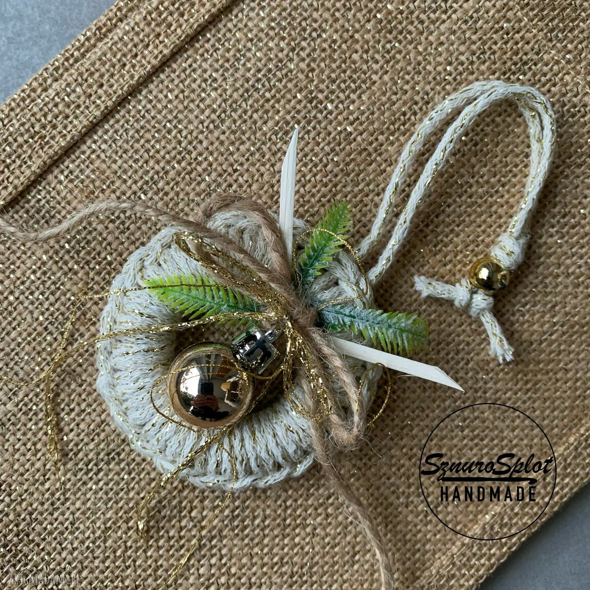 Zawieszki na choinkę 5 szt. handmade - Rudolf i gwiazdka