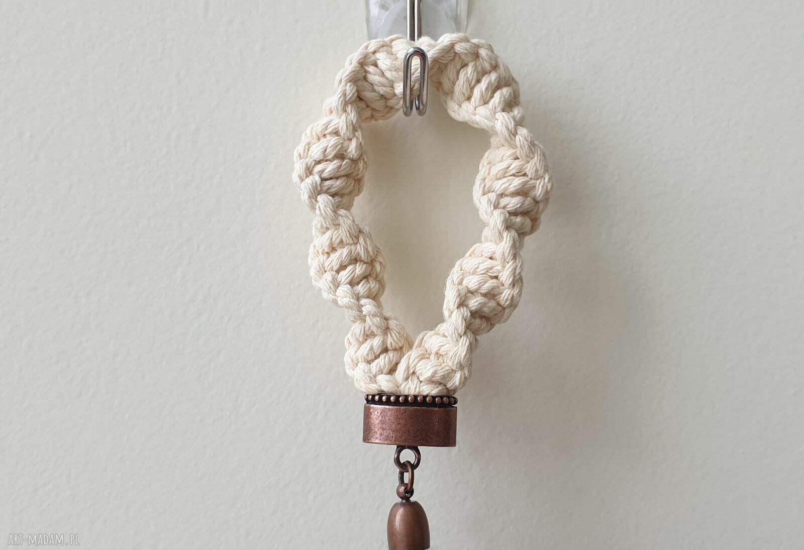 Kolorowa zawieszka na klamkę z pomponów - prezent do domu handmade
