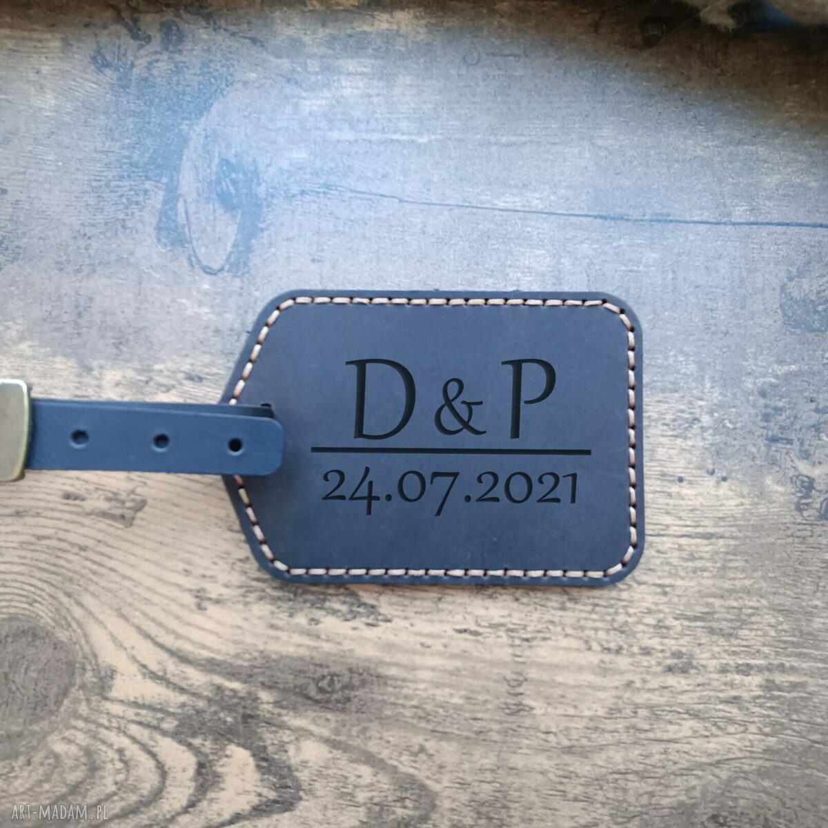 Skórzana zawieszka na walizkę do bagażu z grawerem - personalizowana adresówka