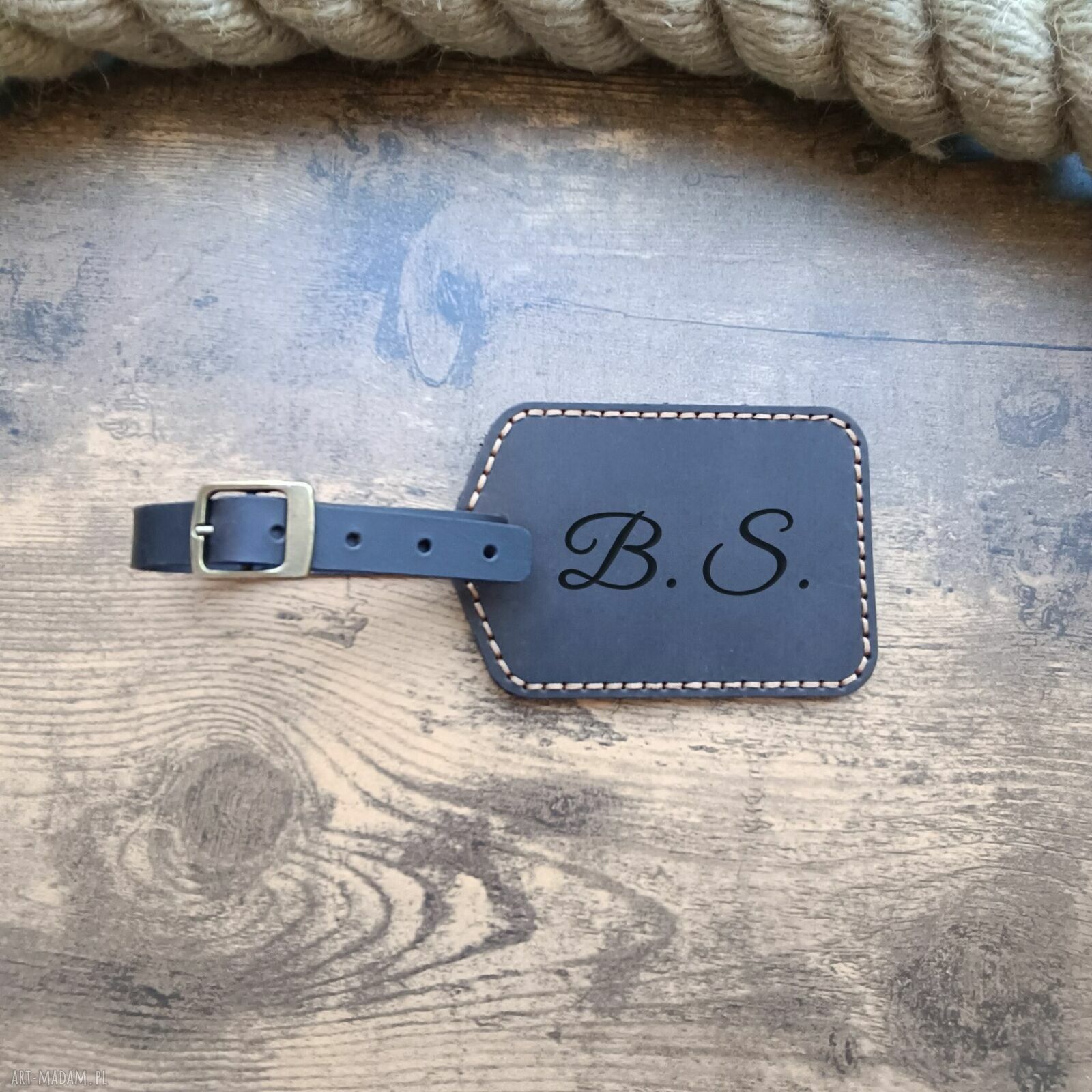 Skórzana zawieszka na walizkę do bagażu z grawerem - personalizowana adresówka