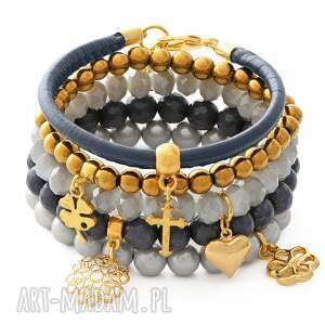 navy blue gold & gray set