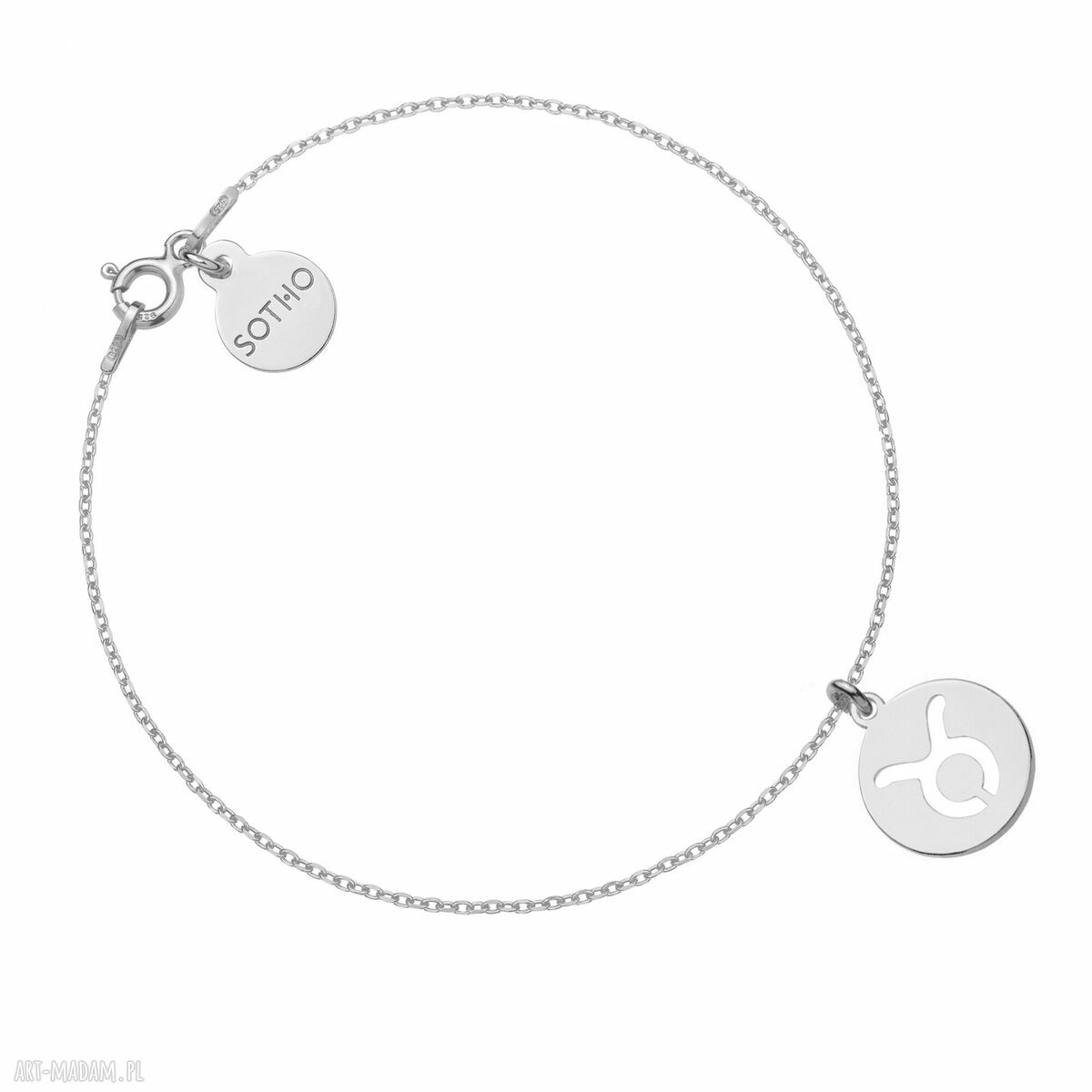 Srebrna bransoletka z zodiakiem Byka (Taurus) - srebro 925