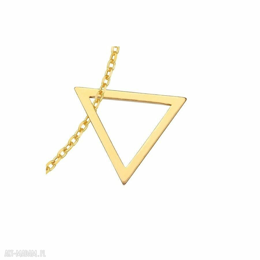 bransoletki: ZŁOTA BRANSOLETKA Z TRÓJKATEM autorskie