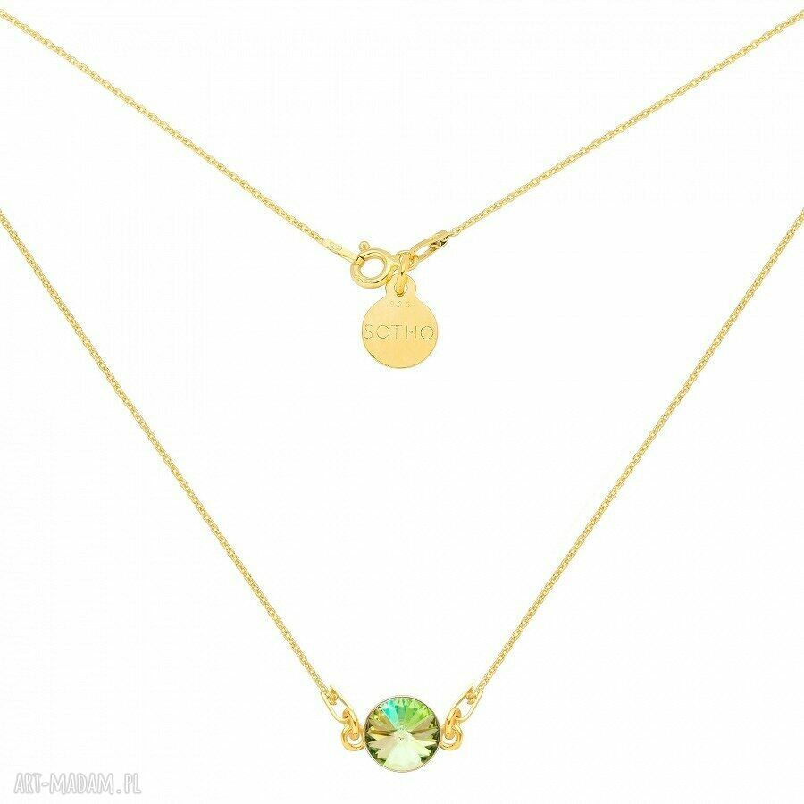 ZŁoty naszyjnik opalizujĄcym krysztaŁem swarovski® crystal