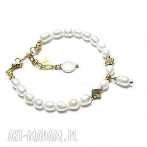 pearls white perły naturalne vol 4-bransoletka