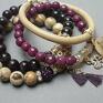 handmade bransoletki kamienie sand and violet vol. 2 /12 07 20/