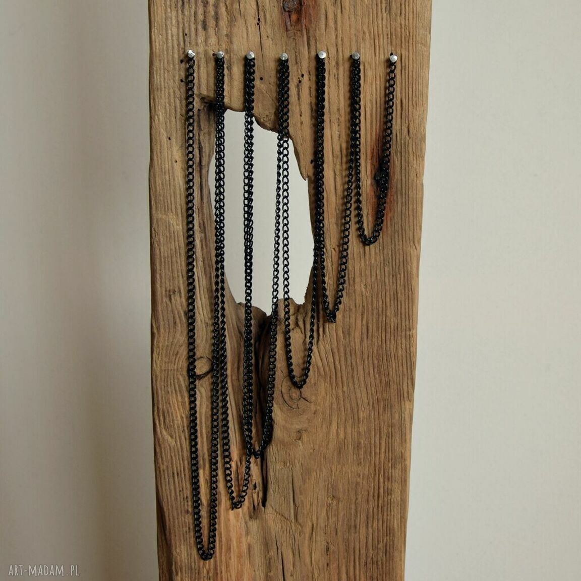 Lampa ze starego drewna loft retro wabi-sabi - unikat do ciepłego, nastrojowego światła