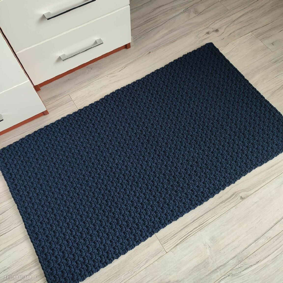 Dywan ze sznurka szydełkowy 60x110 cm - ręczne wykonanie do łazienki i korytarza