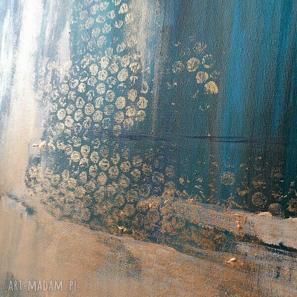 Abstrakcja ze złotem - akrylowy obraz 100x70 cm