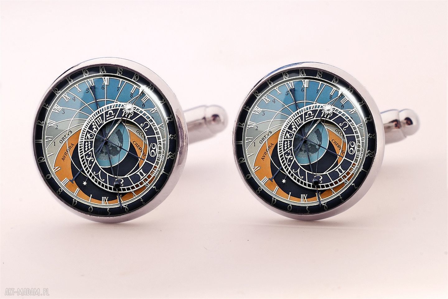 Zegar praski spinki makietów steampunk chłopak prezent męska