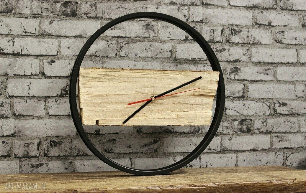 Zegar Wood Black