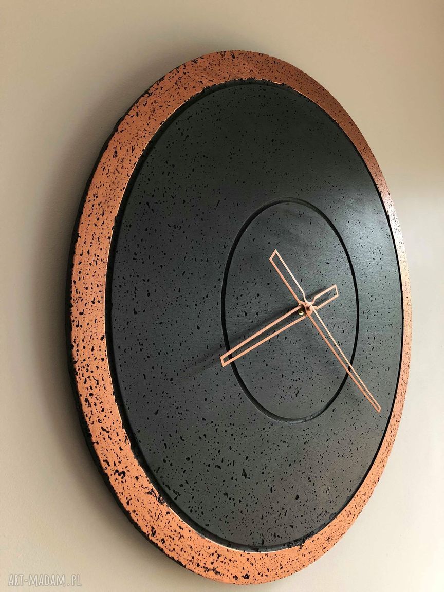 Zegar betonu architektonicznego ścienny salonu betonowy loftowy