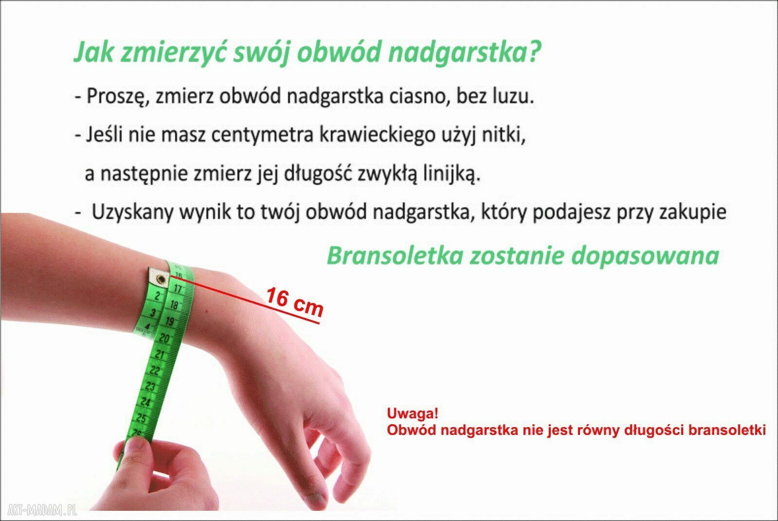 Zegarek-bransoletka w stylu boho zielono-czerwony z zawieszką